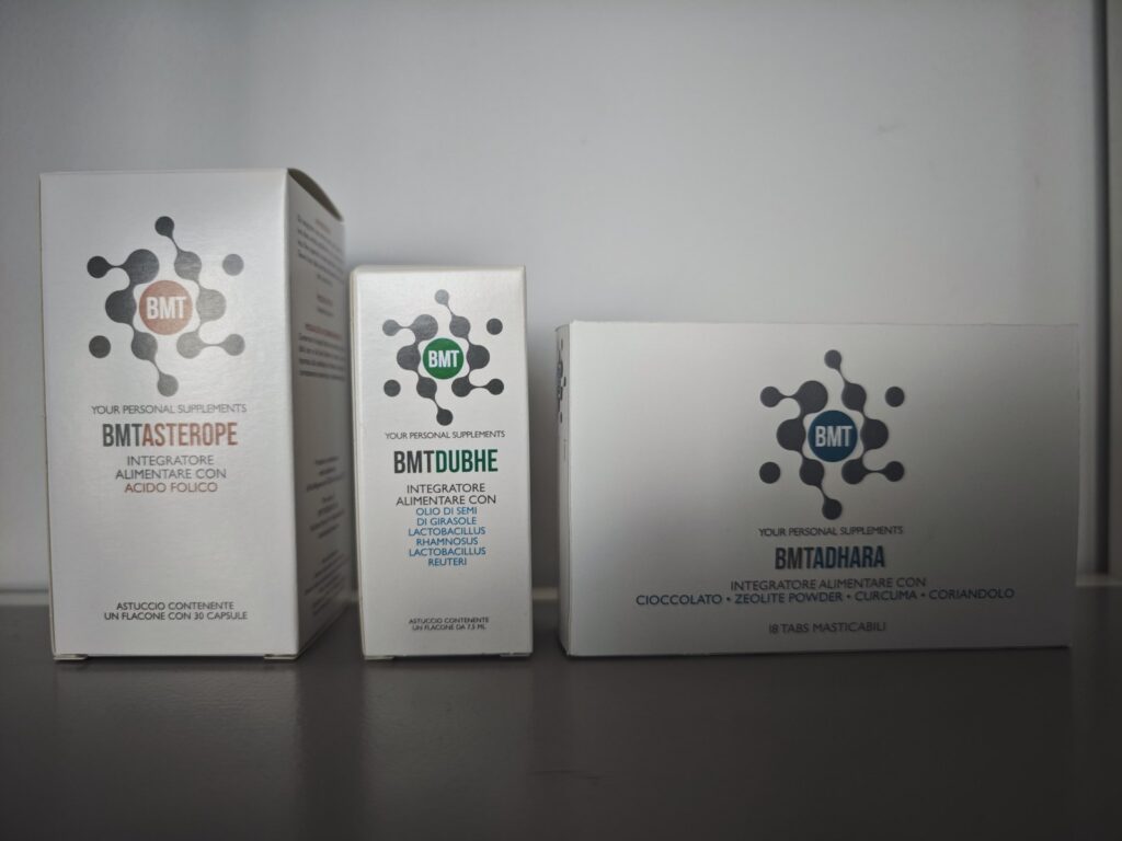 Materiali di prodotto BMT: confezioni coordinate